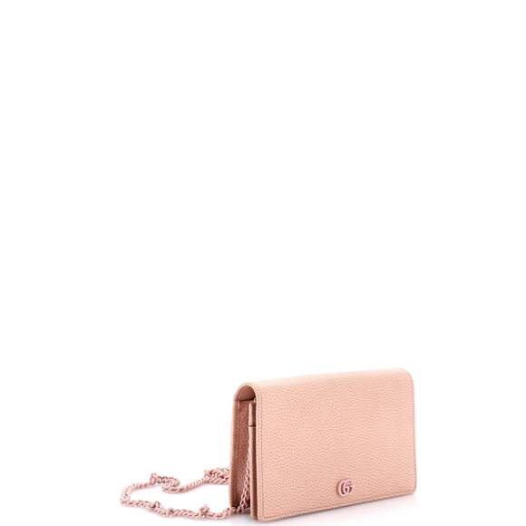 Petite Gg Marmont Chain Wallet Leather #194642G93B - Picture 2 of 9